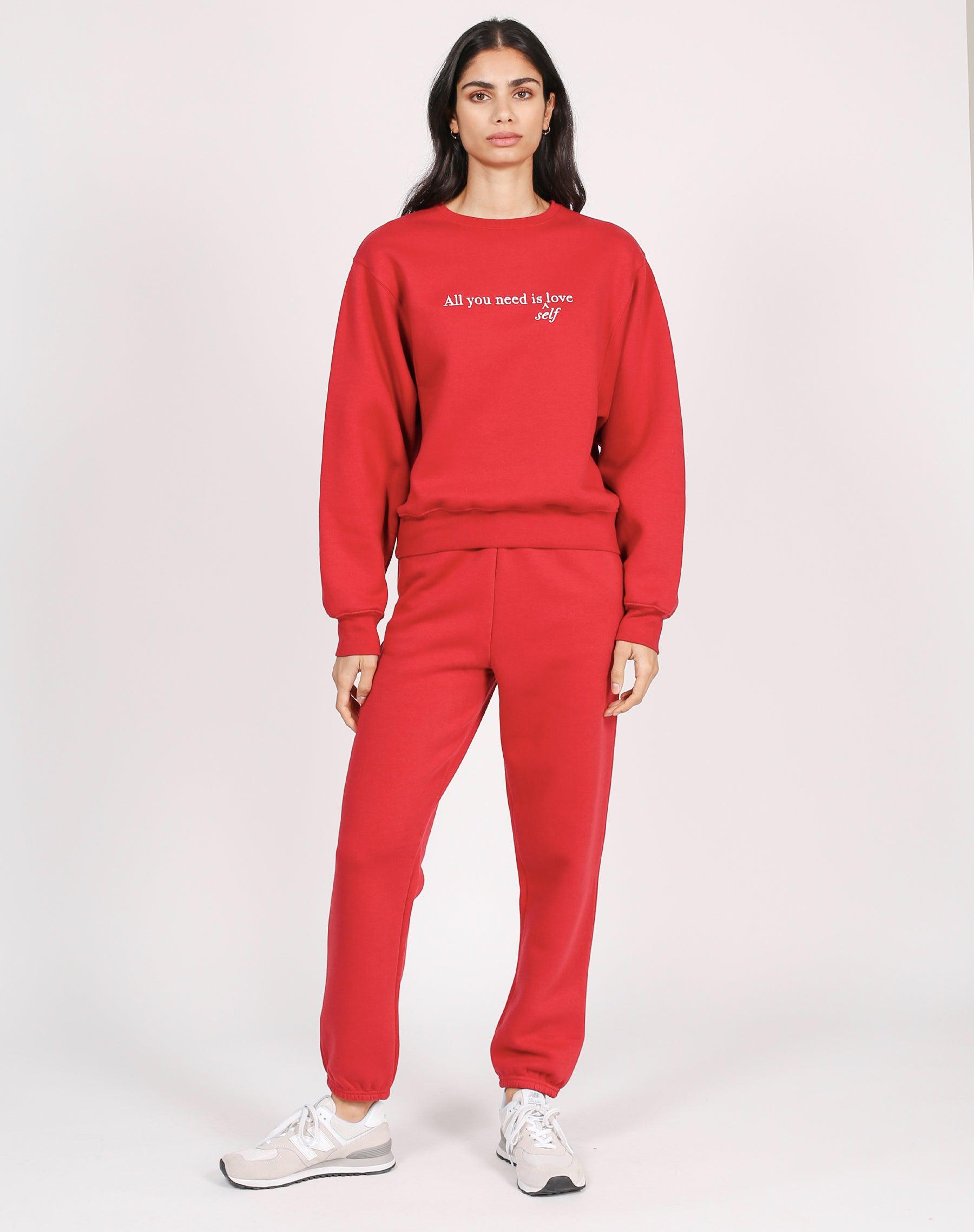 BRUNETTE The Label "ALL YOU NEED" Best Friend Crew | Crimson