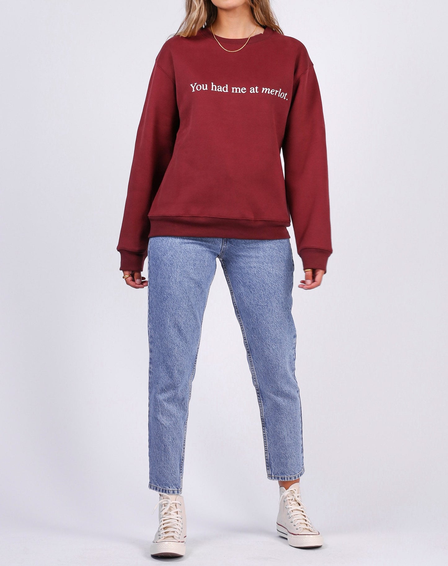 BRUNETTE The Label Classic Crew | Merlot