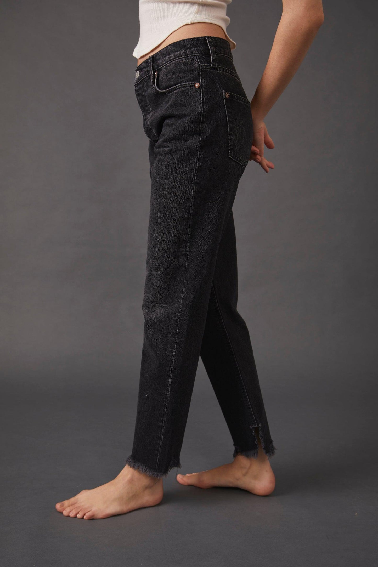 Free People - Tapered Baggy Boyfriend Jeans / In Panther