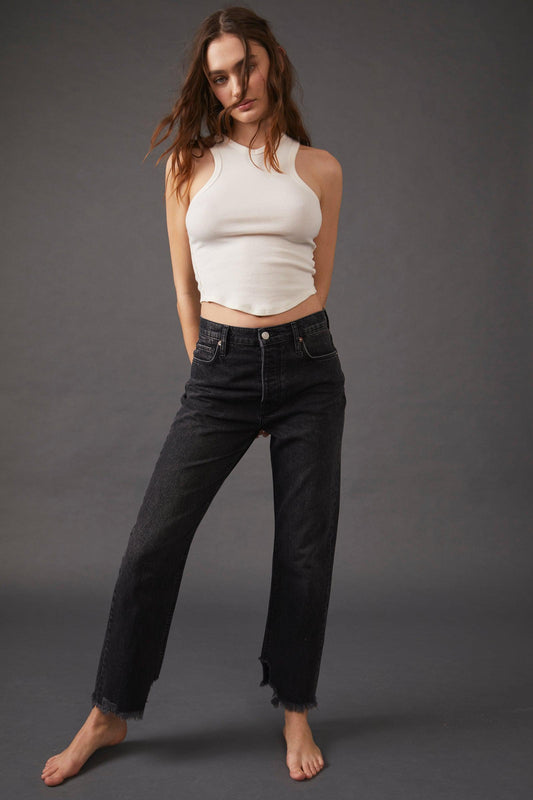 Free People - Tapered Baggy Boyfriend Jeans / In Panther
