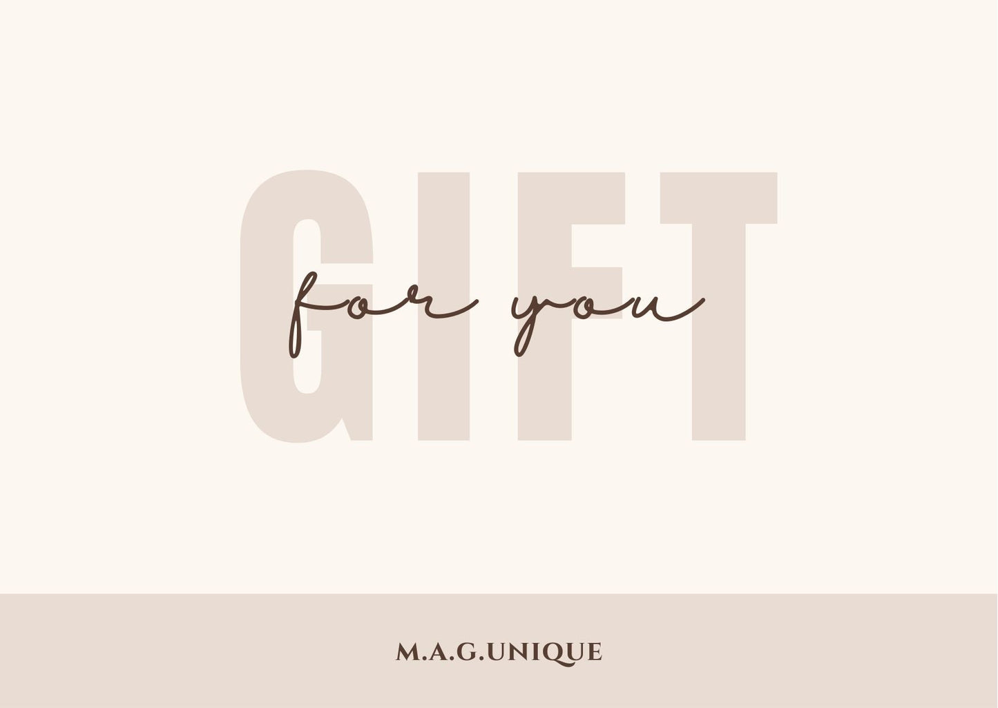 M. A. G. Unique Gift Card