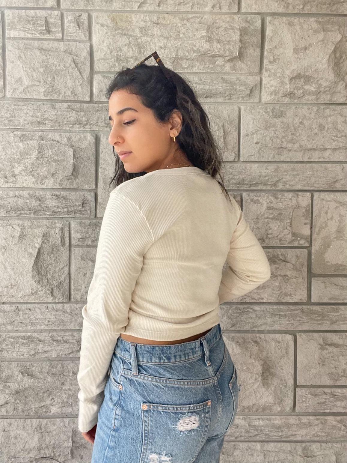 RD Style Knit Cardigan In Almond Milk