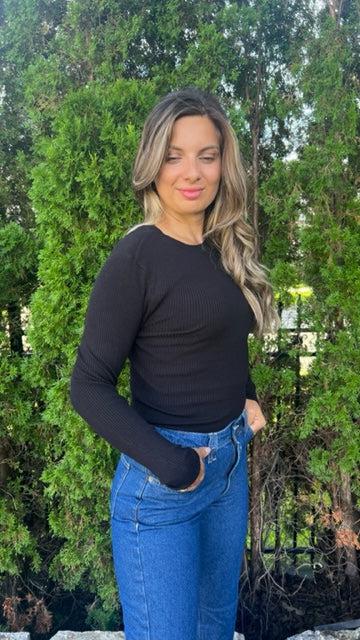 RD Style Polly Rib Crewneck Sweater