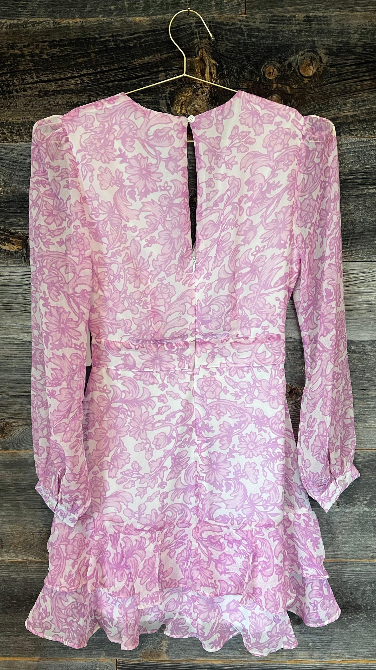 RD Style Ruffle Dress in Pink Floral