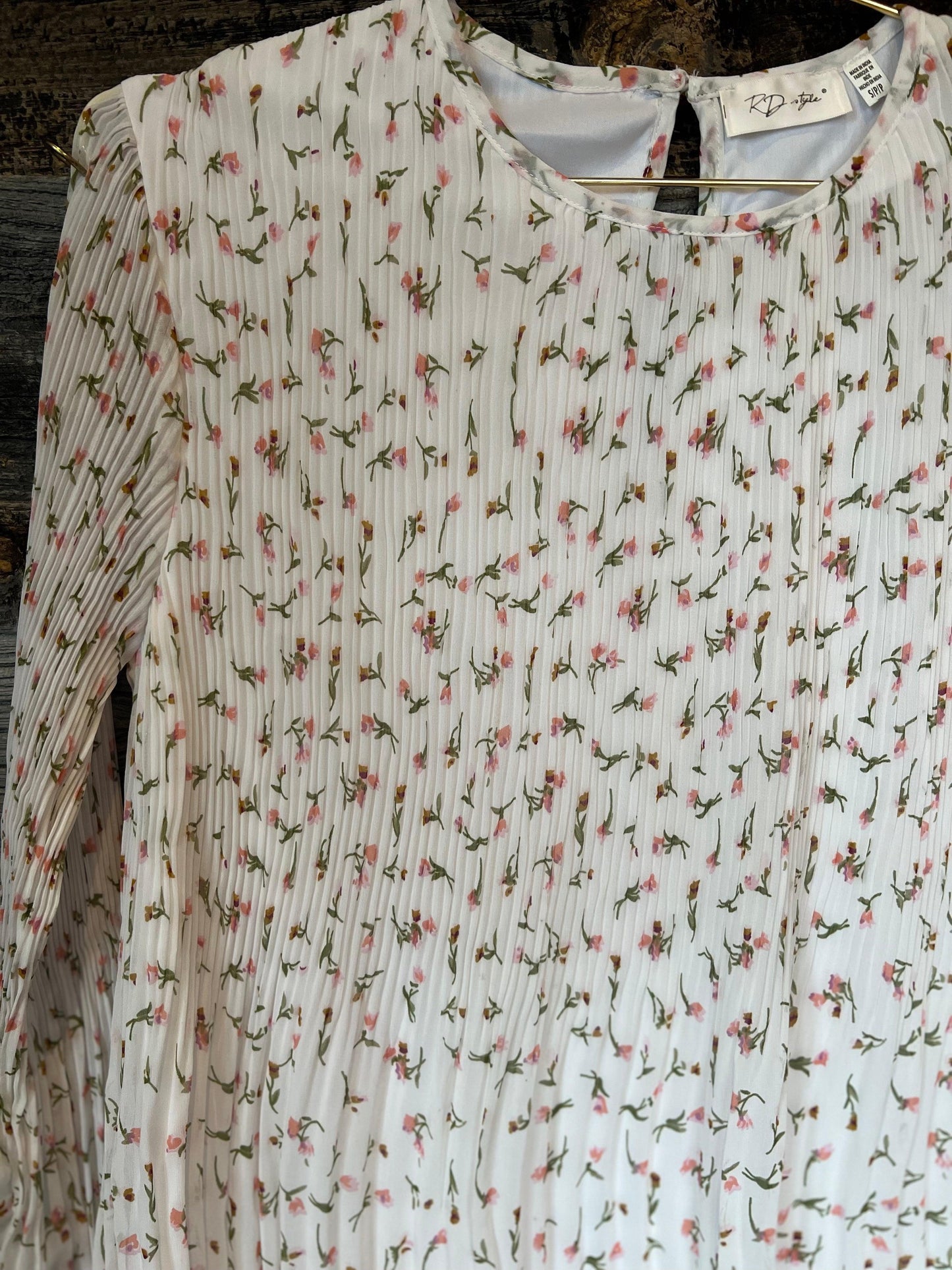 RD Style ruffle dress in pink floral