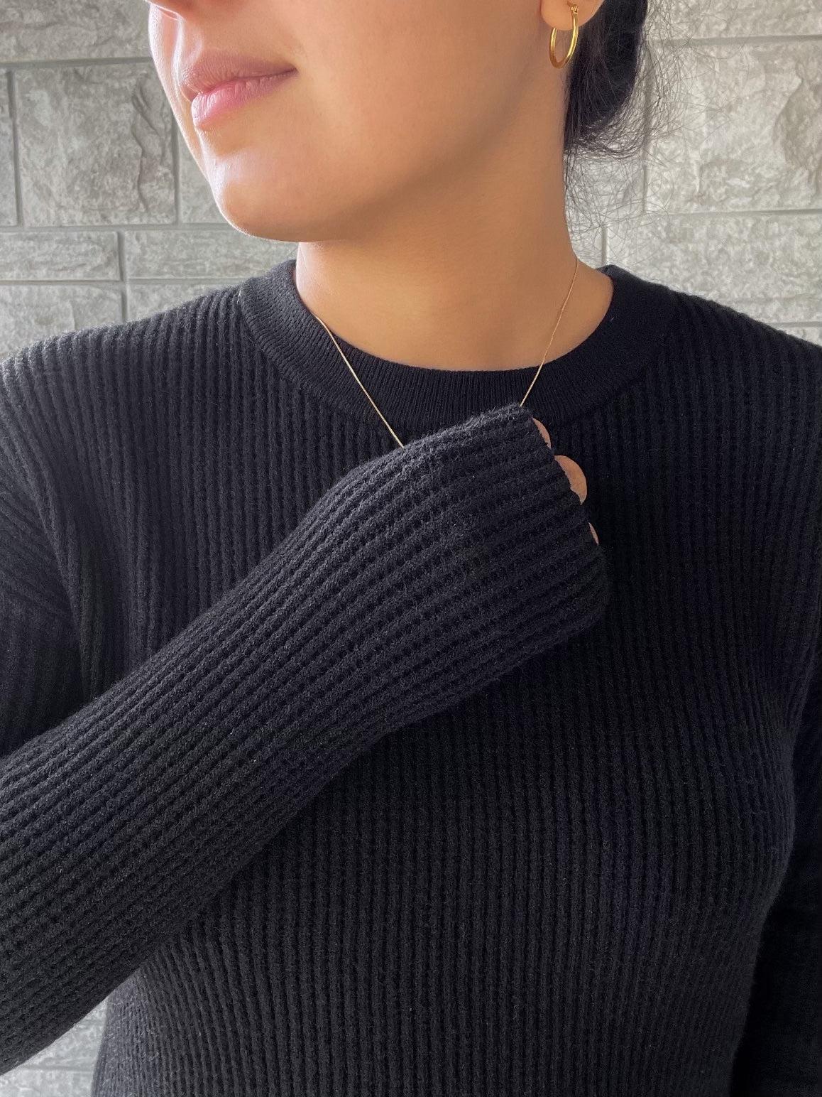 RD style Sweater Dress In Black