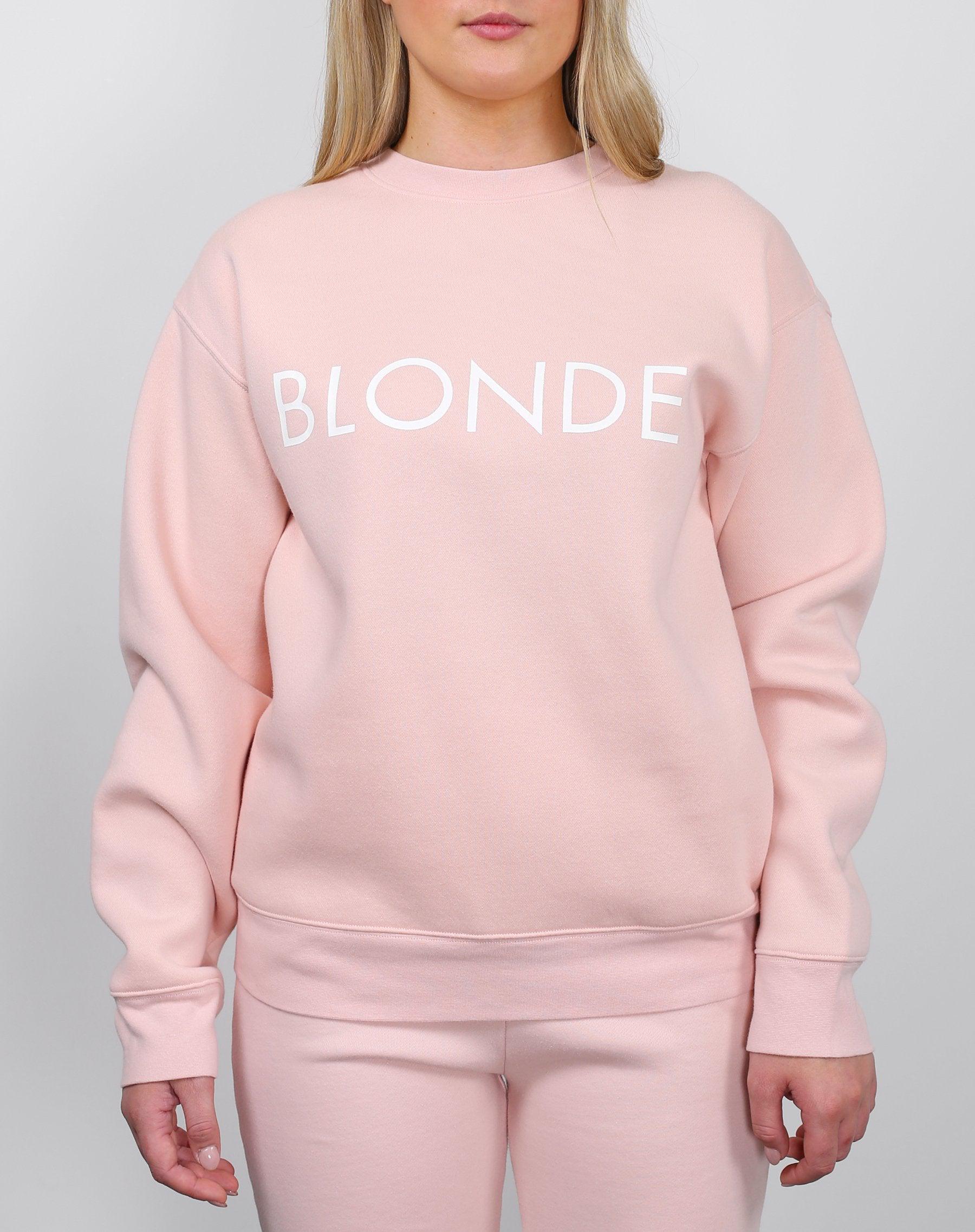 The "BLONDE" Classic Crew Neck Sweatshirt | Peach Cream