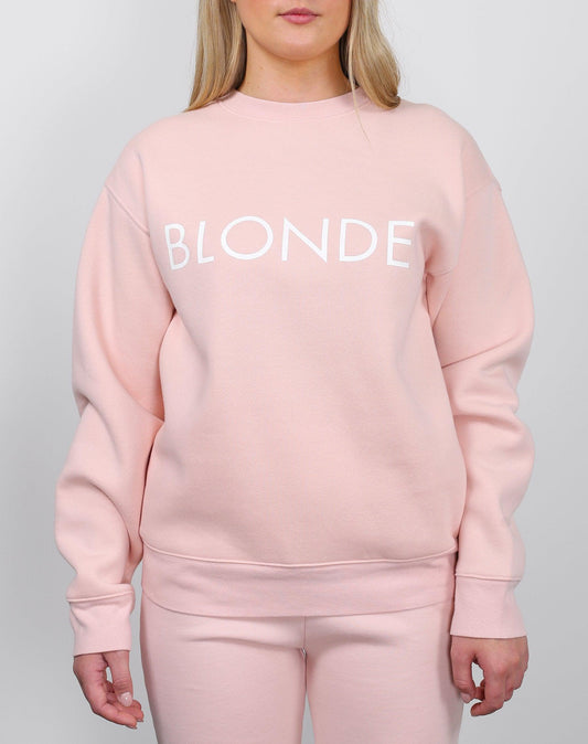 The "BLONDE" Classic Crew Neck Sweatshirt | Peach Cream