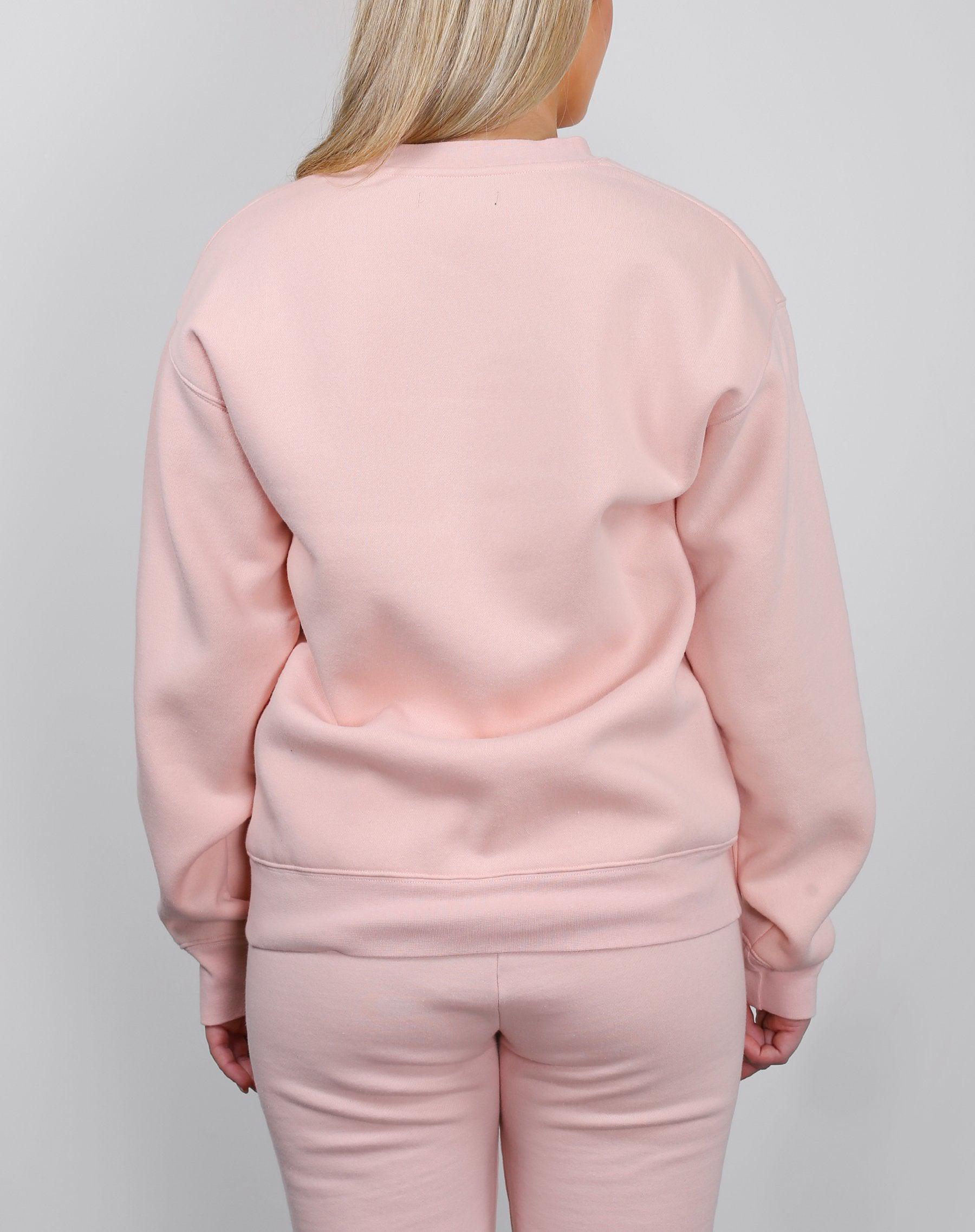 The "BRUNETTE" Classic Crew Neck Sweatshirt | Peach Cream