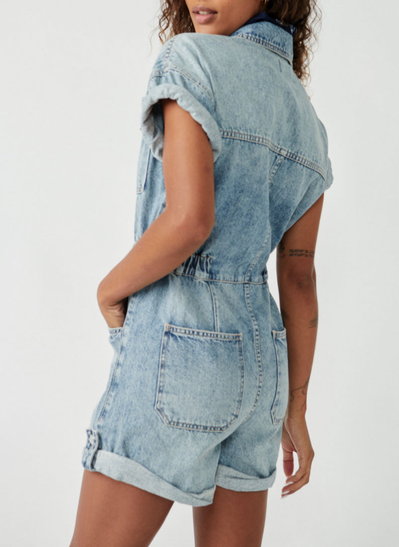 Free People Carpenter short tall jumpsuit