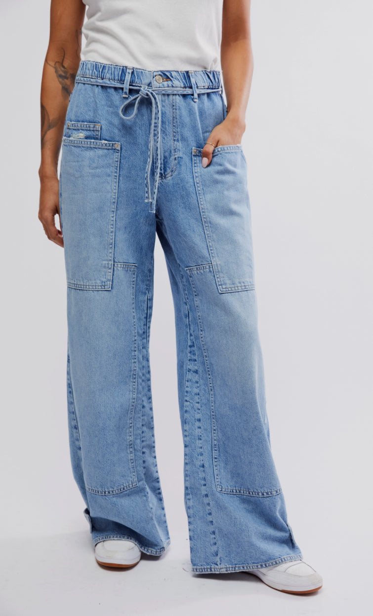 Free People Curvy Outlaw wide leg Jeans