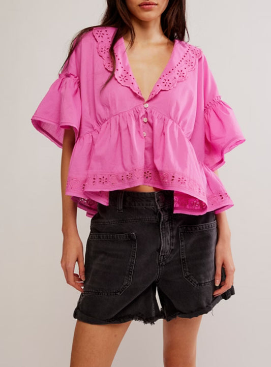 Free People Elle Cut work Top