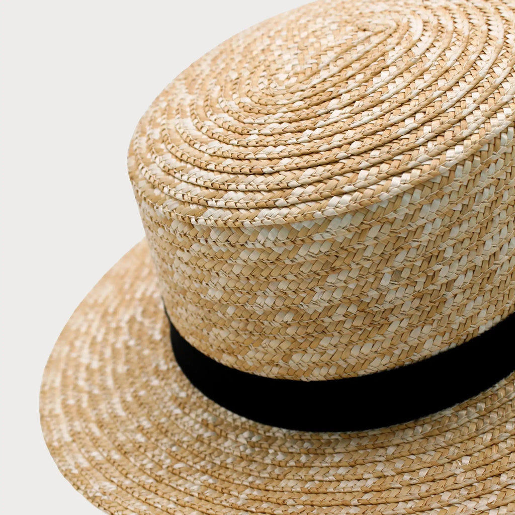 Ace of Something - Thalia Wheat Straw Small Brimmed Boater Natural