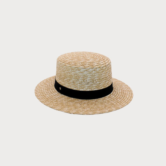 Ace of Something - Thalia Wheat Straw Small Brimmed Boater Natural