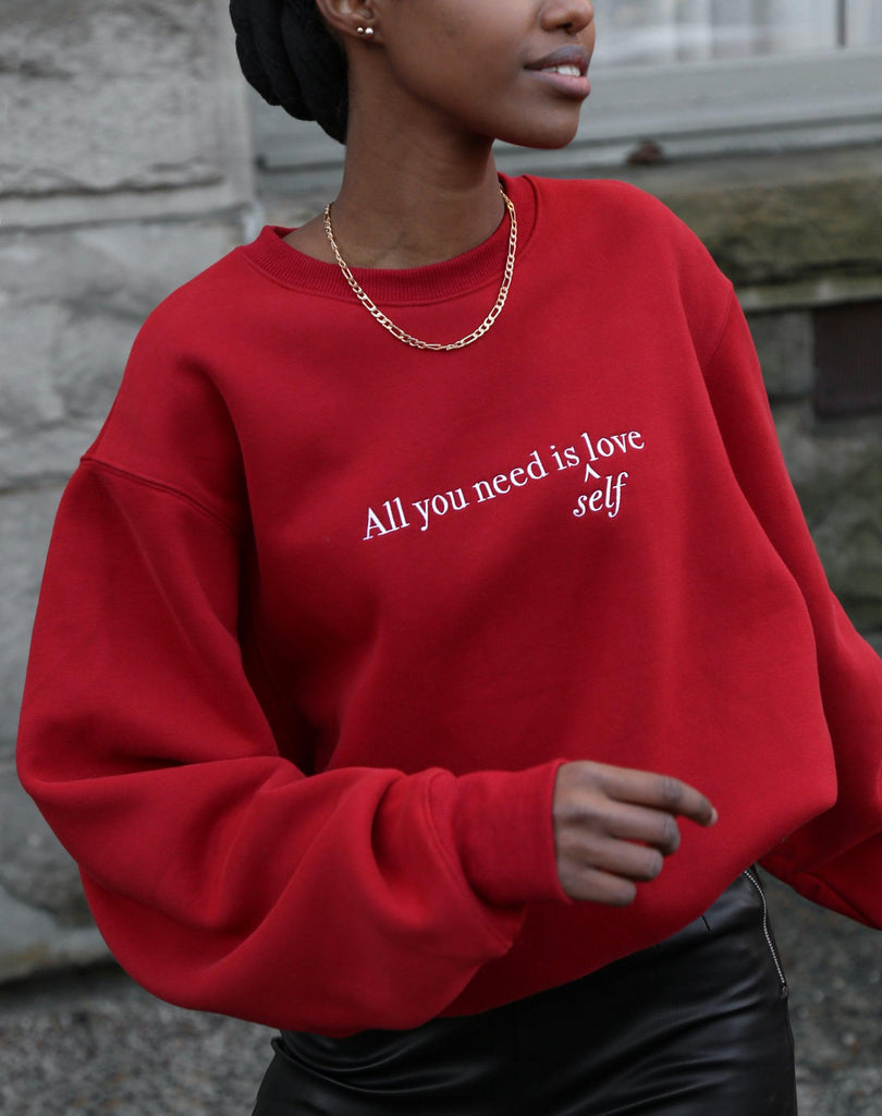 BRUNETTE The Label "ALL YOU NEED" Best Friend Crew | Crimson
