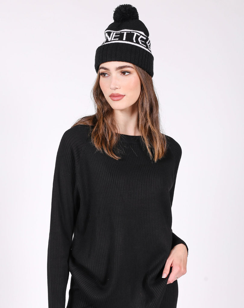 BRUNETTE The Label "BRUNETTE" Toque In Black