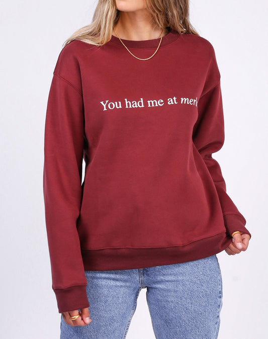 BRUNETTE The Label Classic Crew | Merlot