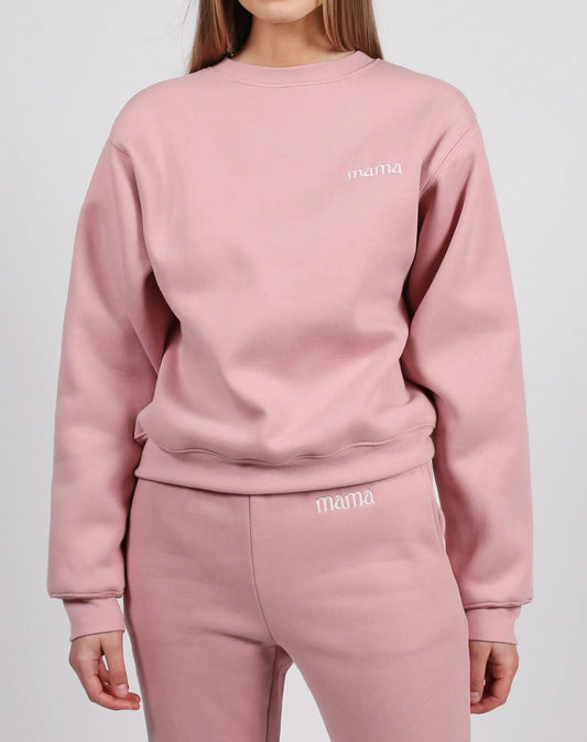 BRUNETTE The Label-The "MAMA" Best Friend Crew Neck Sweatshirt | Misty Mauve