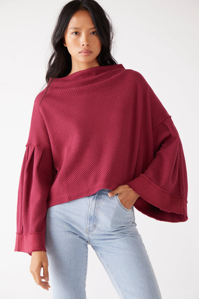 Free People Bunny Tee in Pomegrante