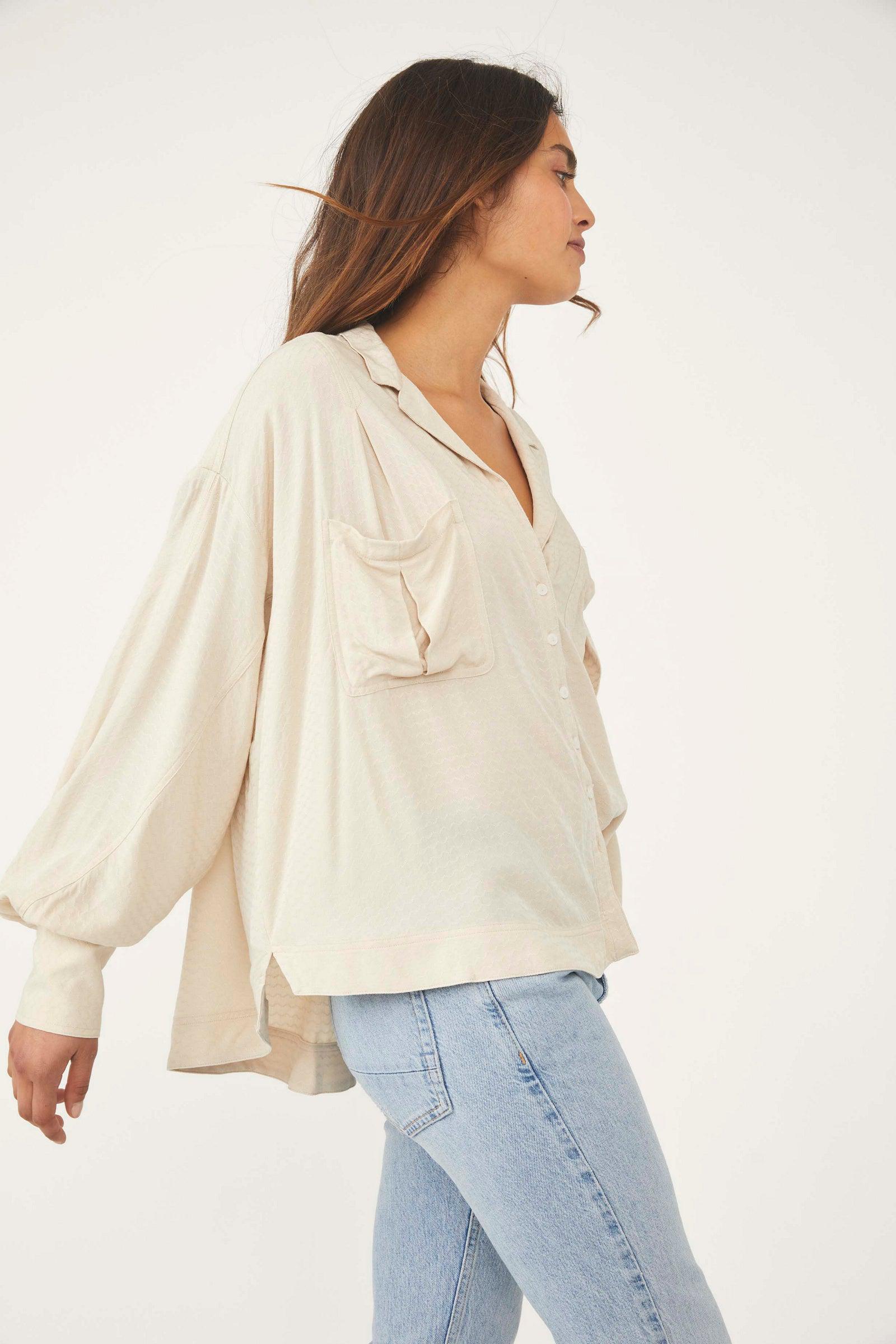 Free People Erin's Buttondown Top