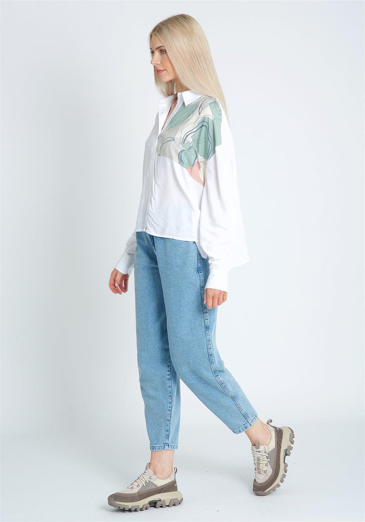 Native Youth The Abstract Button Down Blouse