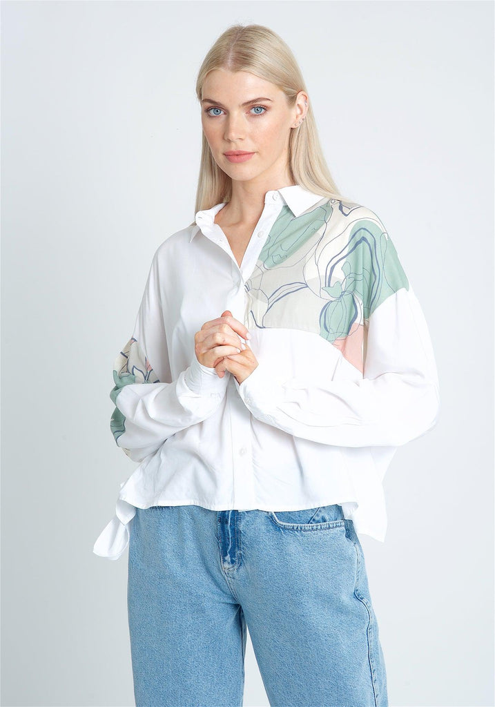 Native Youth The Abstract Button Down Blouse