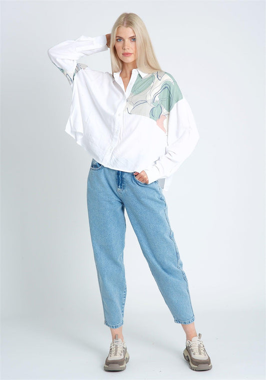 Native Youth The Abstract Button Down Blouse