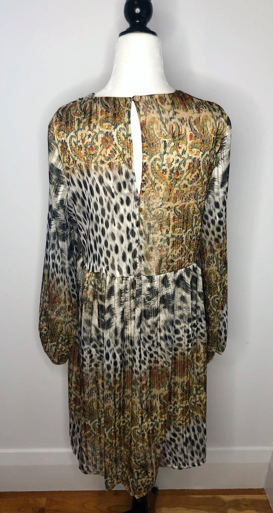 Plums Leopard Panel Dress