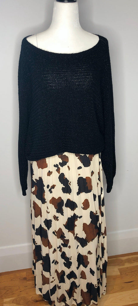 Plums Leopard Skirt