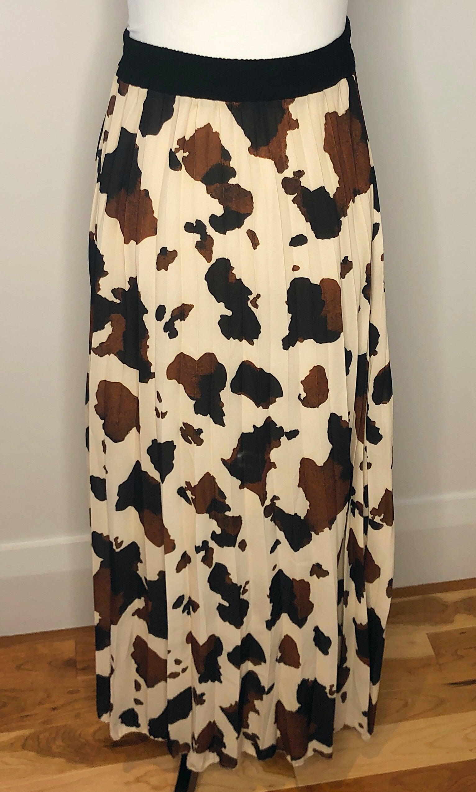 Plums Leopard Skirt