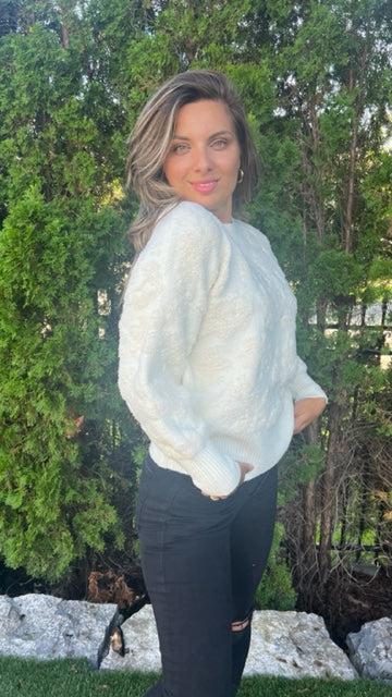RD Style Blossom Textured Floral Sweater
