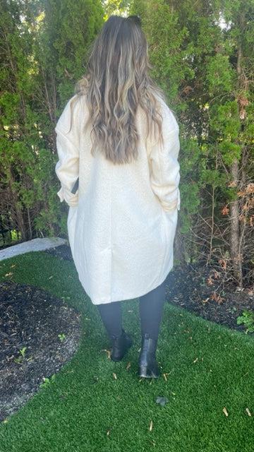 RD Style Daisy Boucle Double-breasted Long Coat