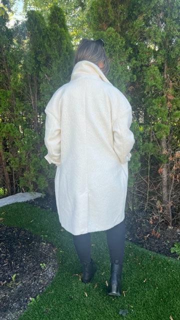 RD Style Daisy Boucle Double-breasted Long Coat