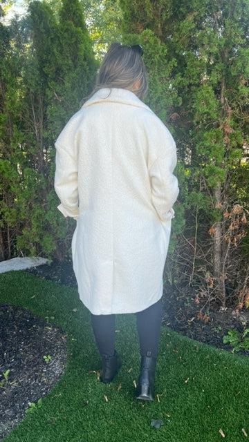 RD Style Daisy Boucle Double-breasted Long Coat