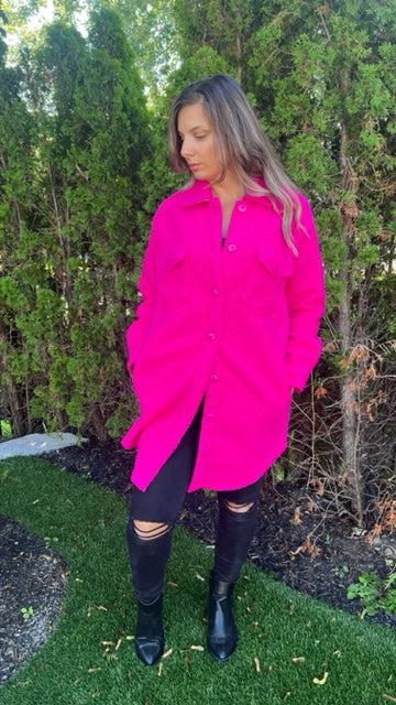 RD Style Eva Long Boucle Shacket