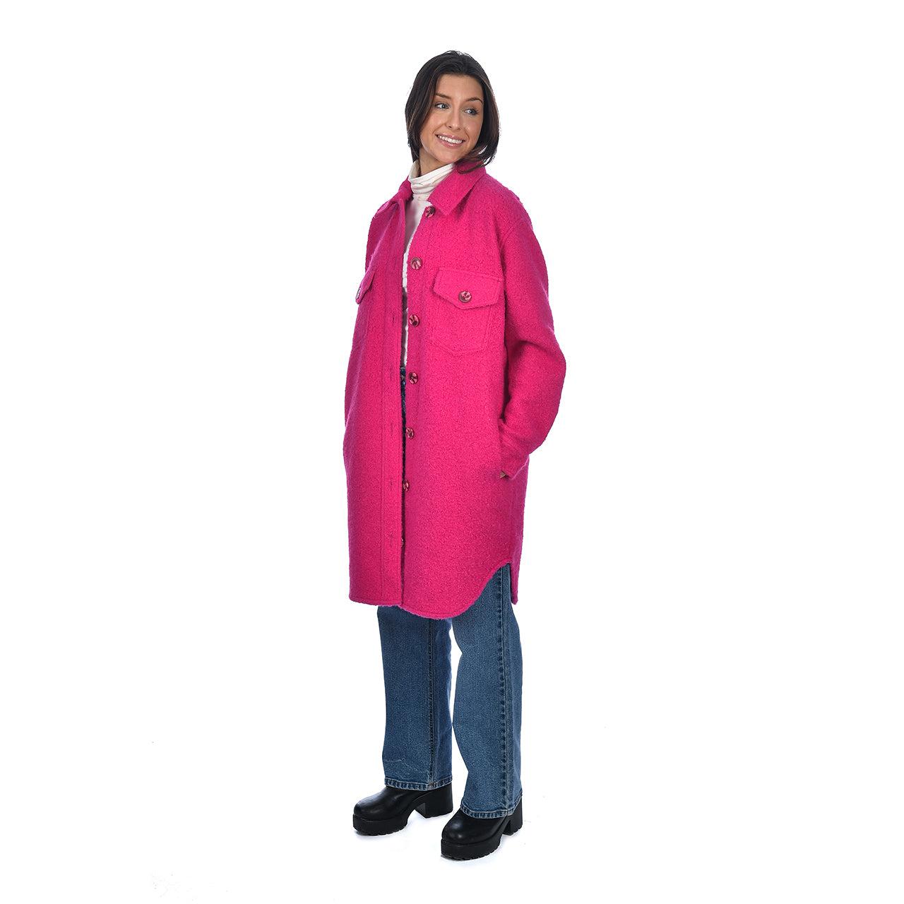 RD Style Eva Long Boucle Shacket