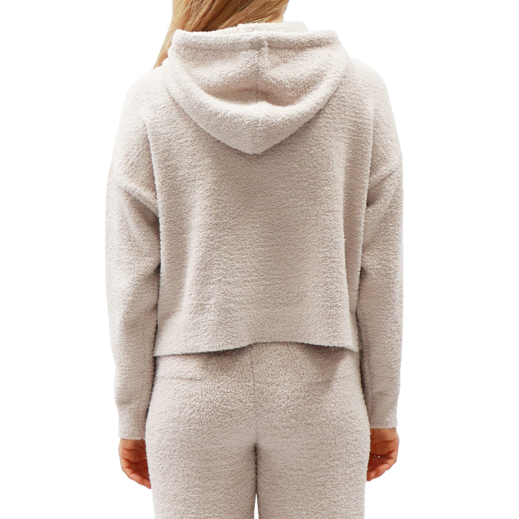 RD Style Knit Hooded Sweater In White