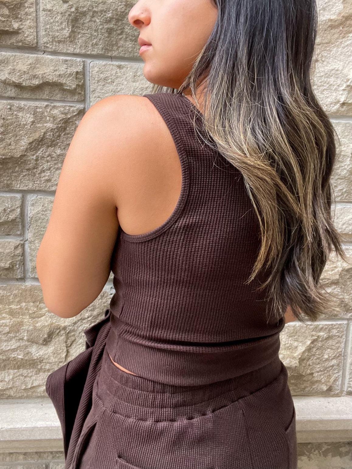 RD Style Knit Tank Top | Dark Chocolate