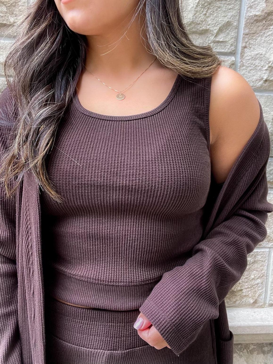 RD Style Knit Tank Top | Dark Chocolate