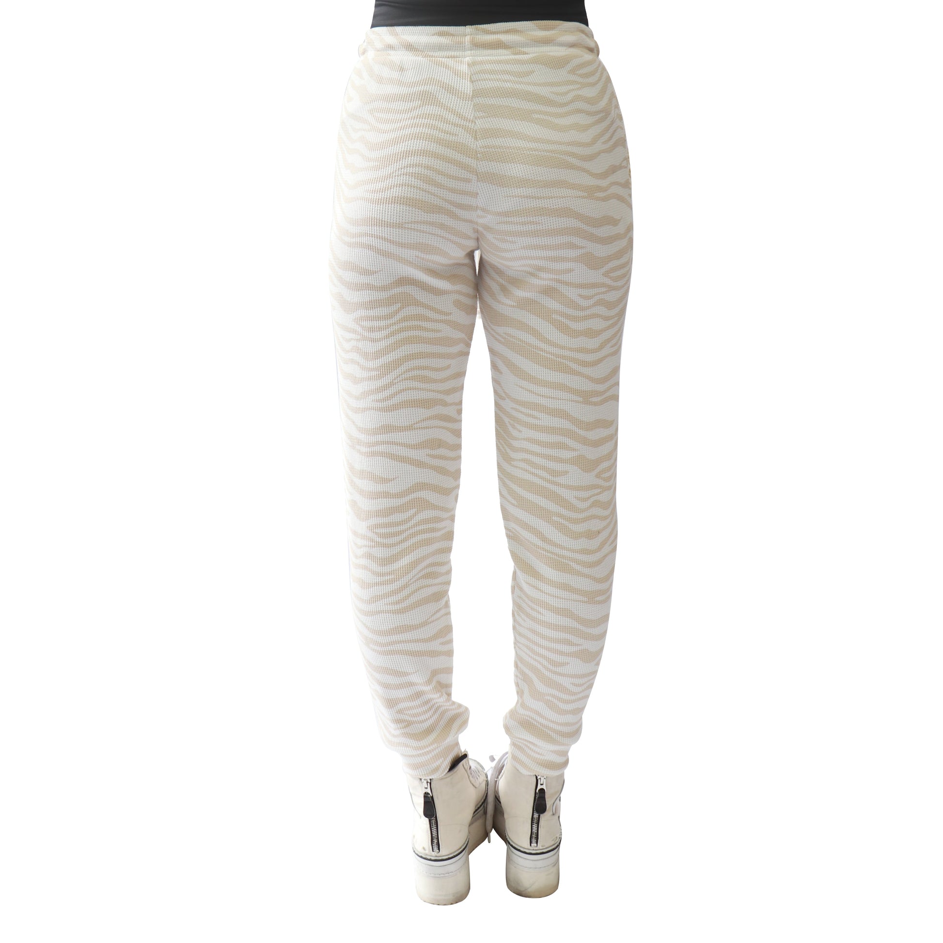 RD Style Waffle Knit Jogger | Beige Tiger