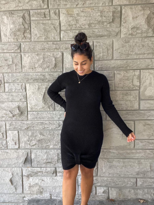 RD style Sweater Dress In Black