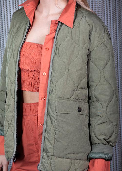 Rd Style Dolman Quilted Jacket | Olive