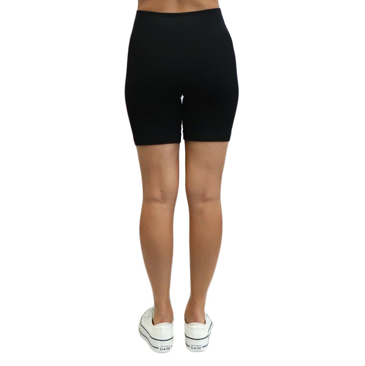 Rd Style Ribbed Bike Shorts | Black