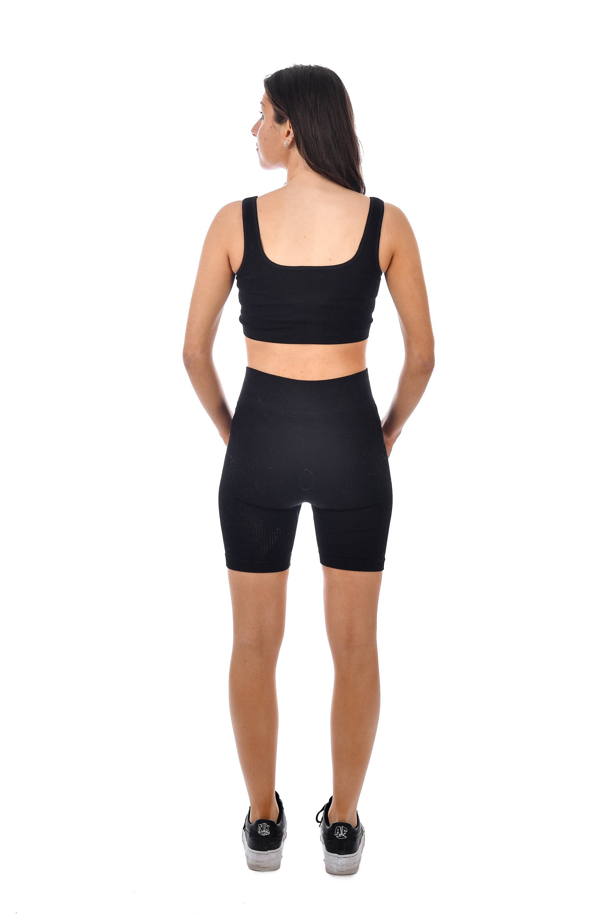 Rd Style Ribbed Bike Shorts | Black