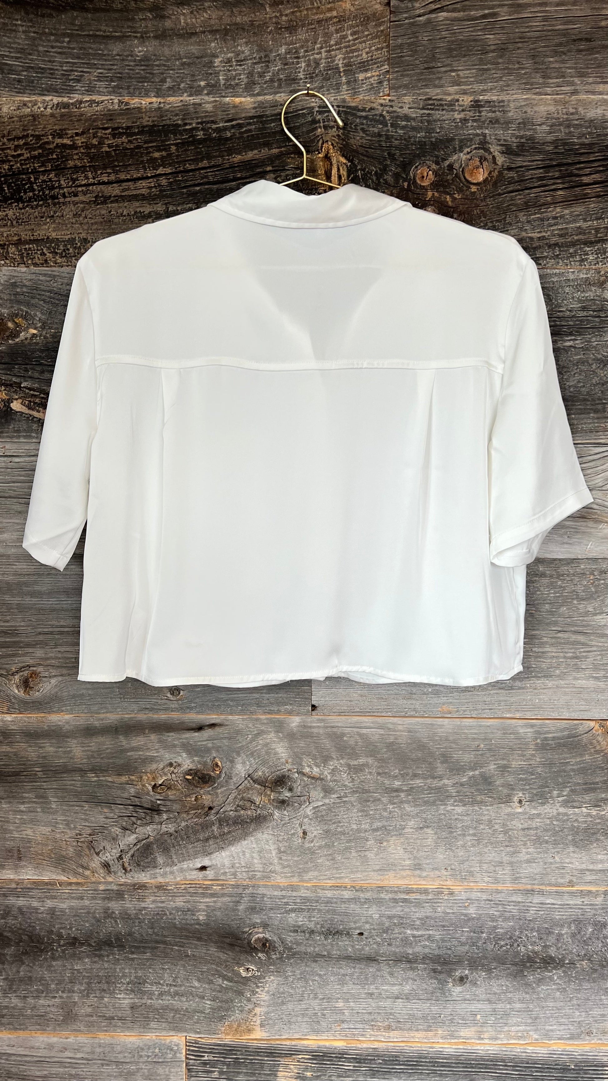 Rd Style Silk Shirt in White