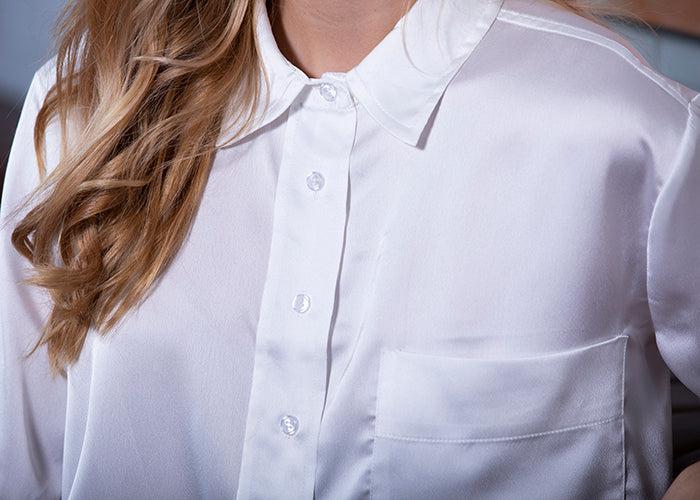 Rd Style Silk Shirt in White