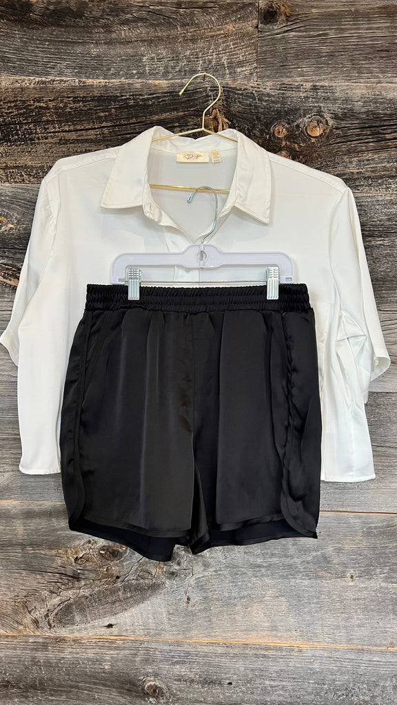 Rd Style Silk Shorts in Black