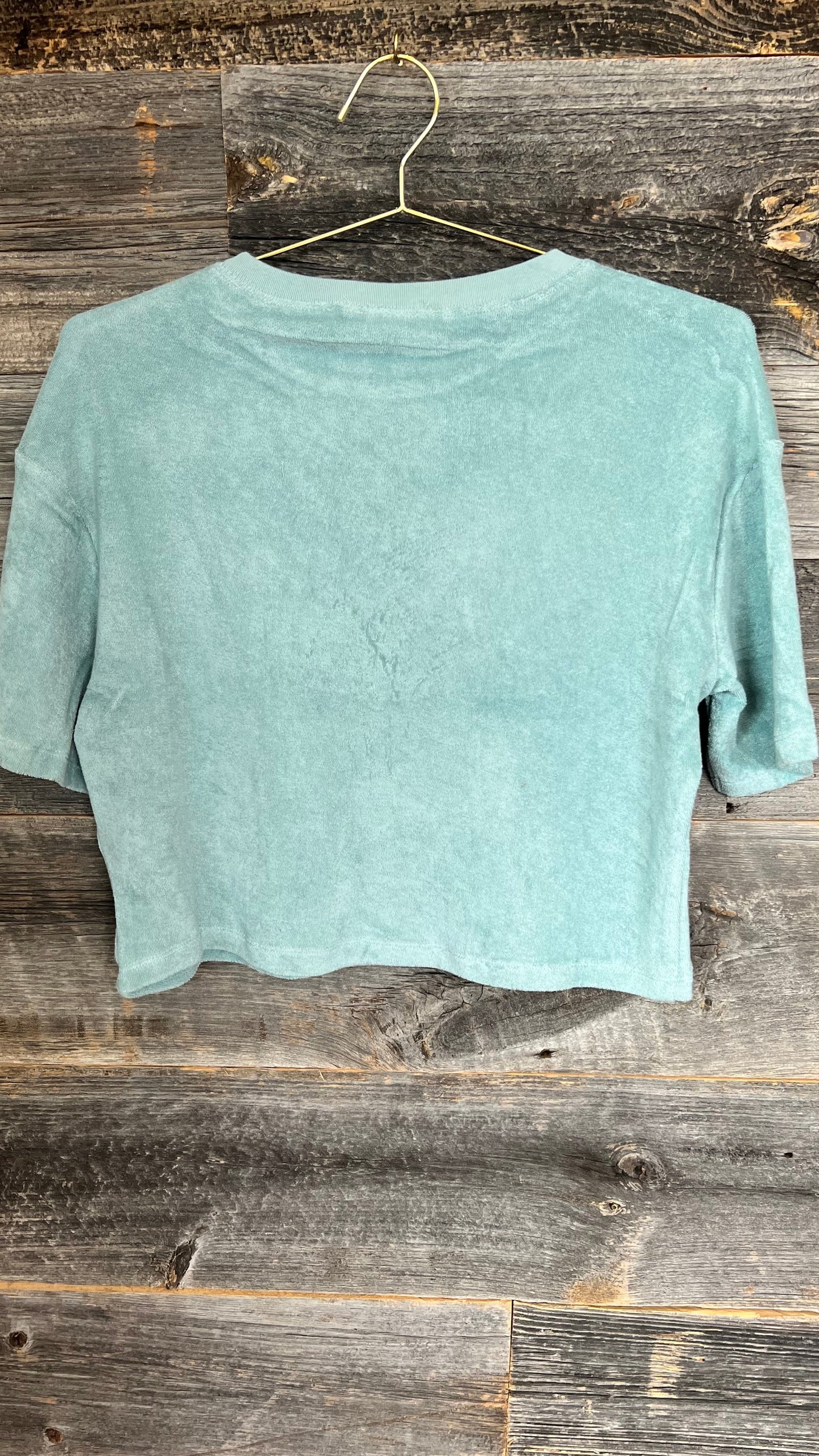 Rd Style Terry crop Top in Reef Water