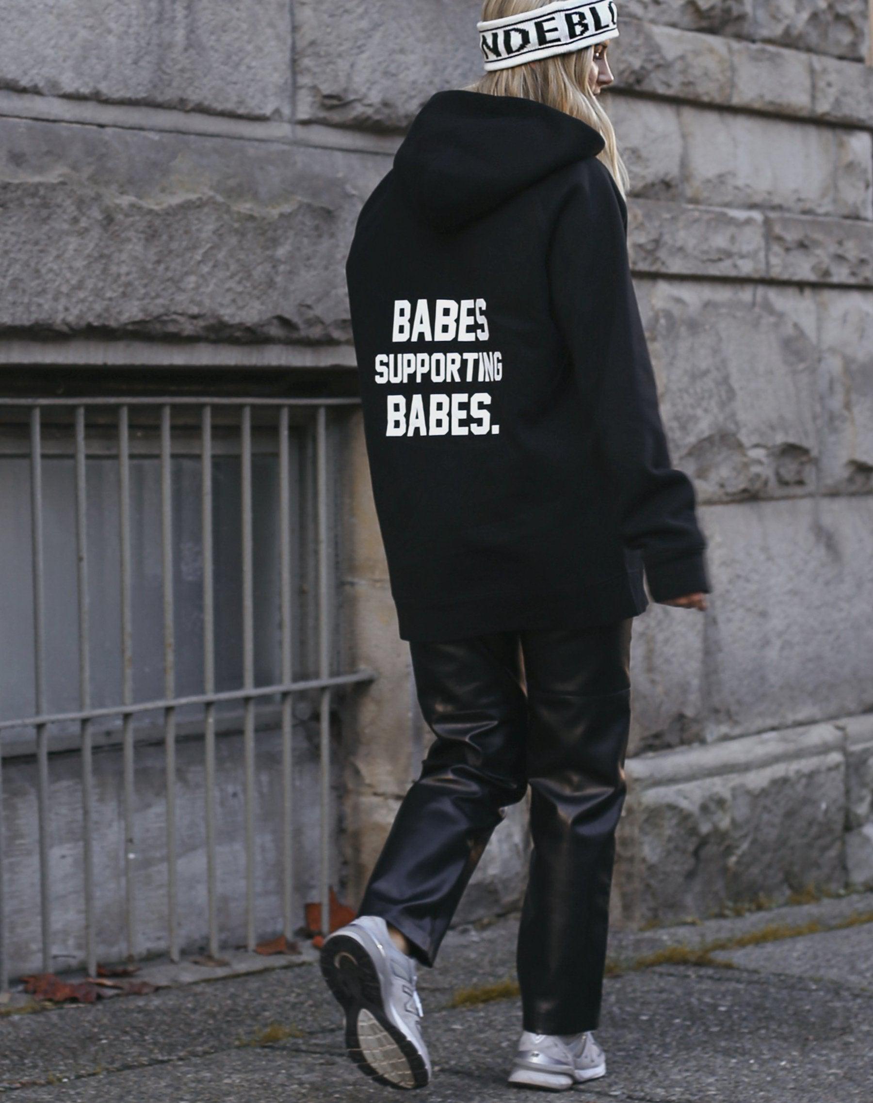 The "BABES SUPPORTING BABES" Big Sister Hoodie | Black