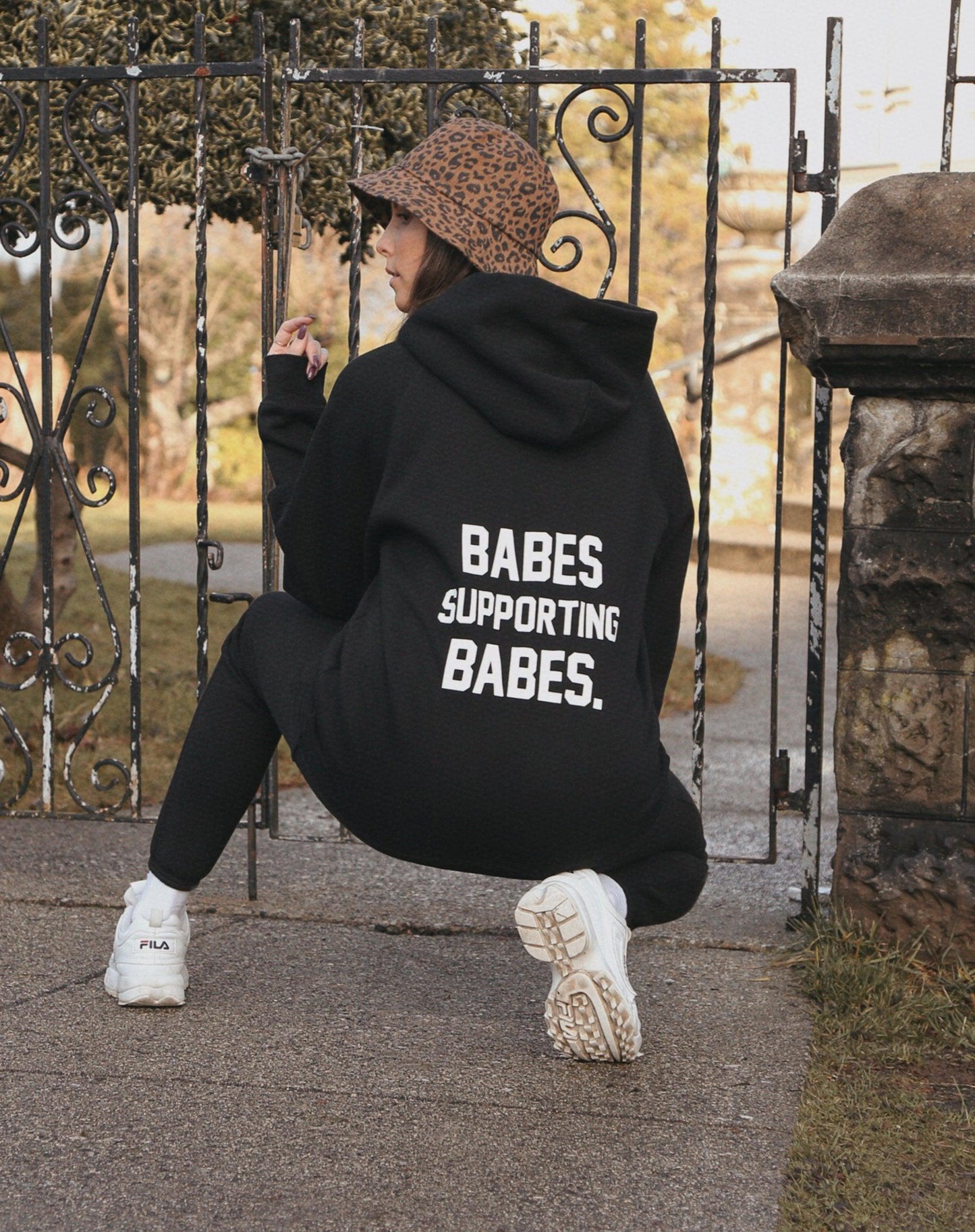 The "BABES SUPPORTING BABES" Big Sister Hoodie | Black